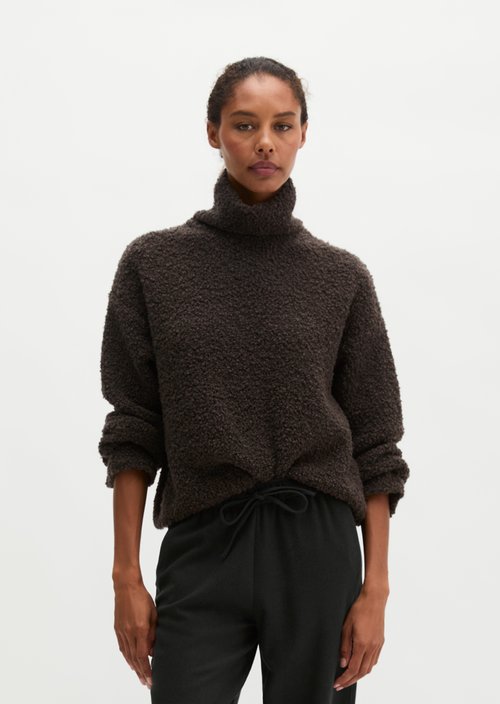 Loose-fitting sweater — Stone Brown Melange