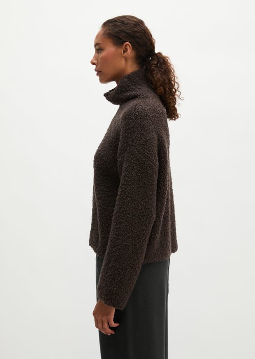 Loose-fitting sweater — Stone Brown Melange