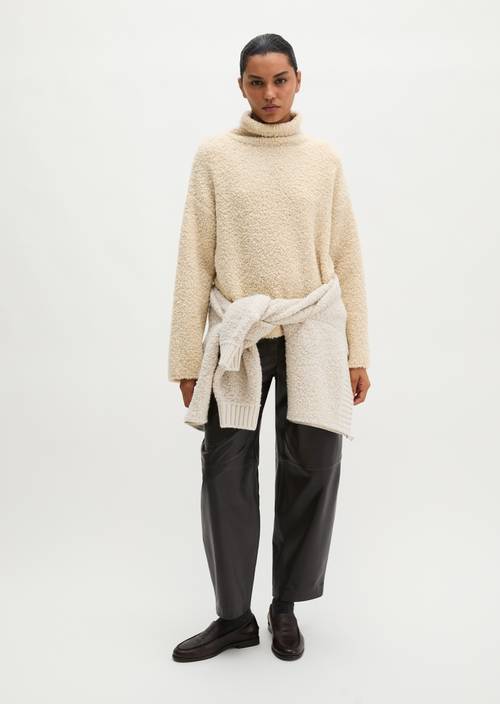 Pull ample Light Stone Melange en vue de face