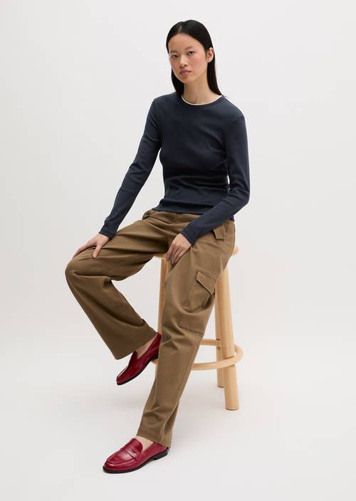 Regular-fit long-sleeve shirt Manic Midnight in front view