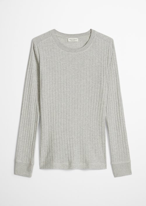 Slim-fit long-sleeve shirt — Clear Grey Melange