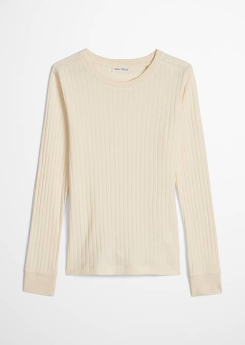 Longsleeve slim Chalky Sand in freigestellter Ansicht ohne Model