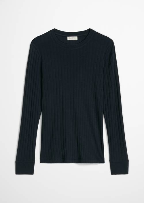T-shirt à manches longues ajusté Manic Midnight en vue isolée sans mannequin