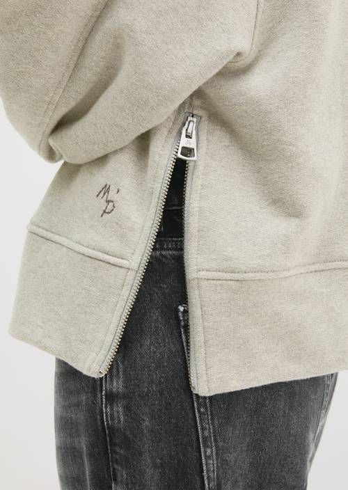 Sweat à capuche ample Clear Grey Melange en vue détaillée