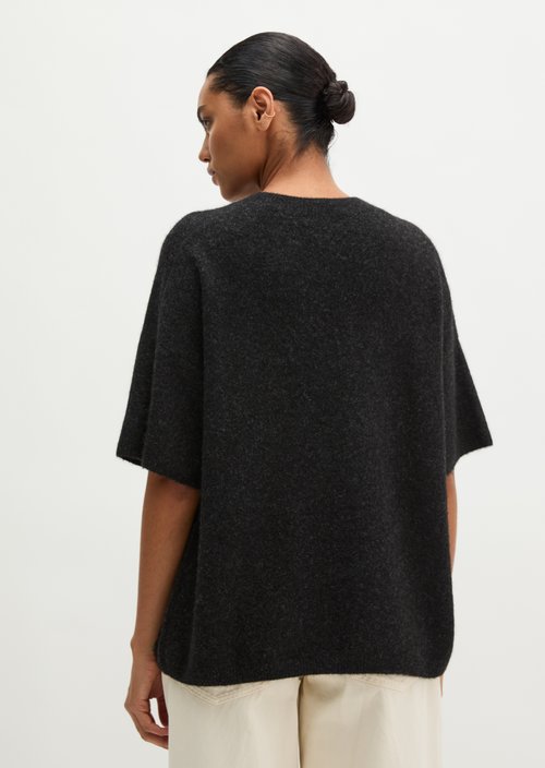 Loose-fitting knit sweater — Dark Graphite Melange