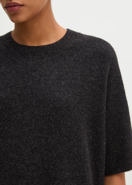 Loose-fitting knit sweater — Dark Graphite Melange
