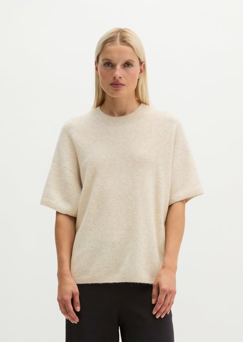 Loose-fitting knit sweater — Light Stone Melange