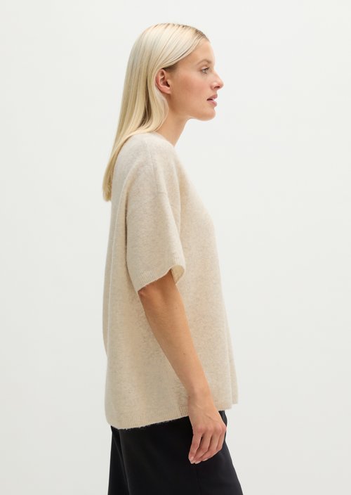 Loose-fitting knit sweater — Light Stone Melange