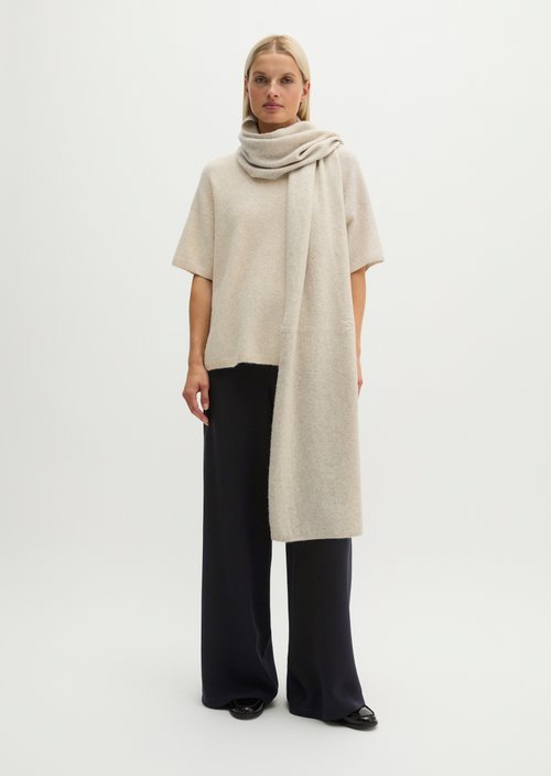 Loose-fitting knit sweater — Light Stone Melange