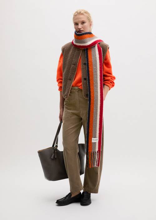 Reversible Quilted Vest, Regular Fit Milky Brown in front view
