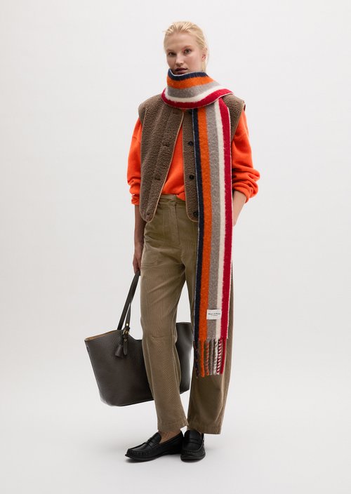 Reversible Quilted Vest, Regular Fit — Milky Brown