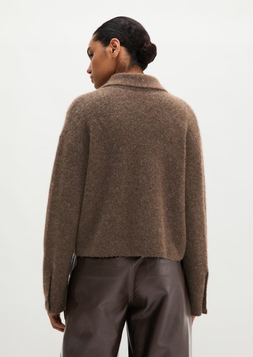 Regular Cardigan — Soft Brown Melange