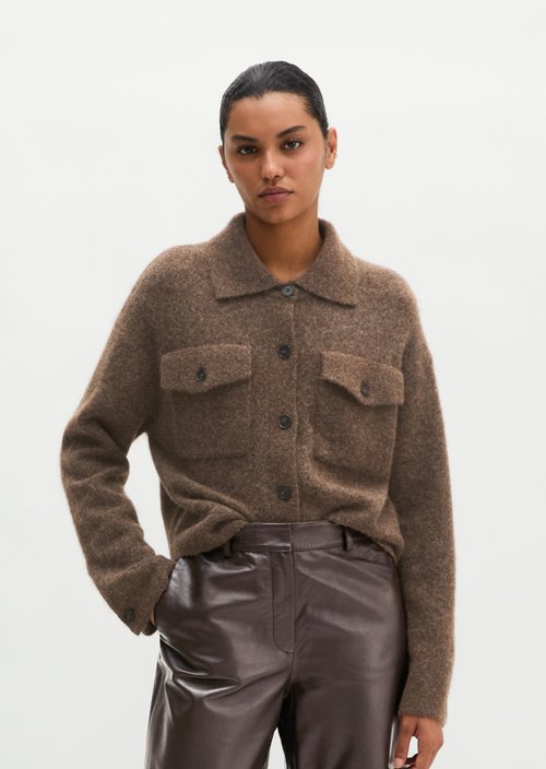Regular Cardigan — Soft Brown Melange
