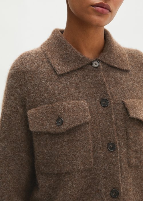 Regular Cardigan — Soft Brown Melange