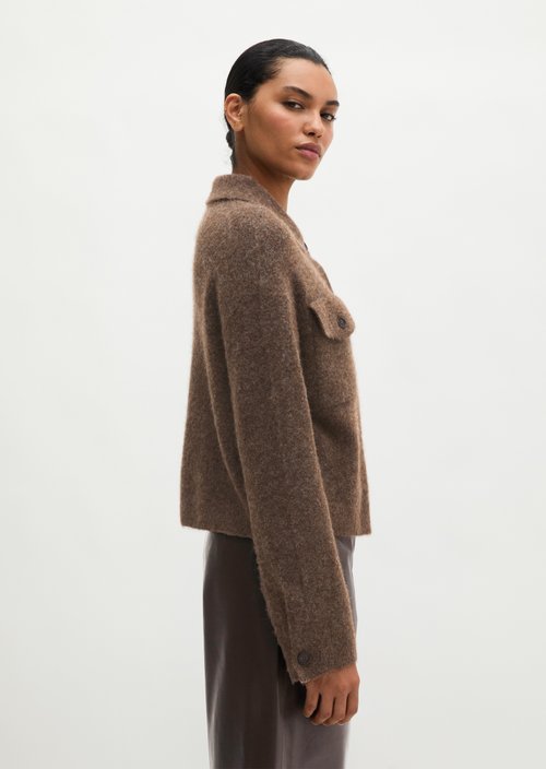 Regular Cardigan — Soft Brown Melange