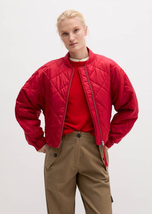 Steppblouson regular Sunny Red in Frontalansicht