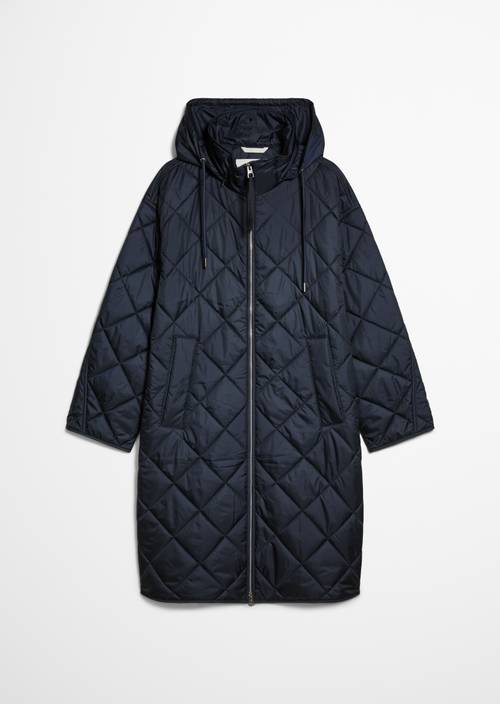 Casual Quilted Coat Manic Midnight in isolated view without model