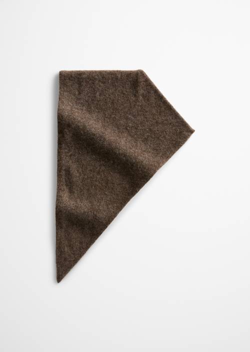Écharpe triangulaire Soft Brown Melange en vue de face