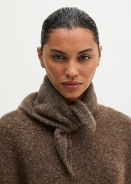 Dreiecks-Schal — Soft Brown Melange