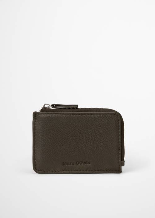 Zipper-Börse Model Timon Dusty Olive in Frontalansicht