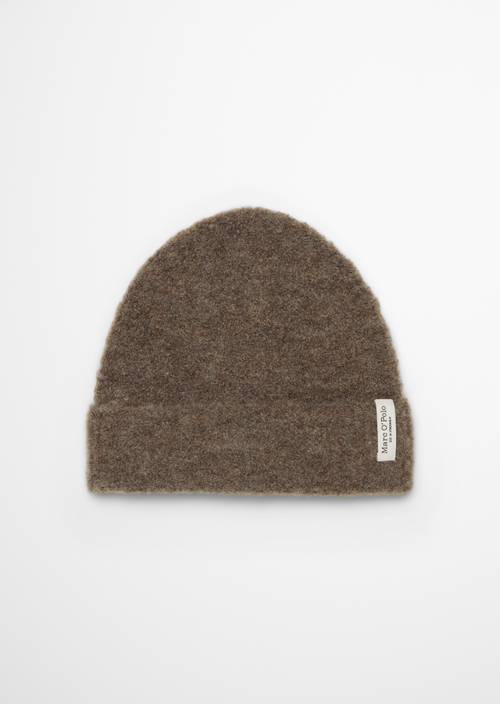 Bouclé Beanie Stone Taupe Melange - Product image 1