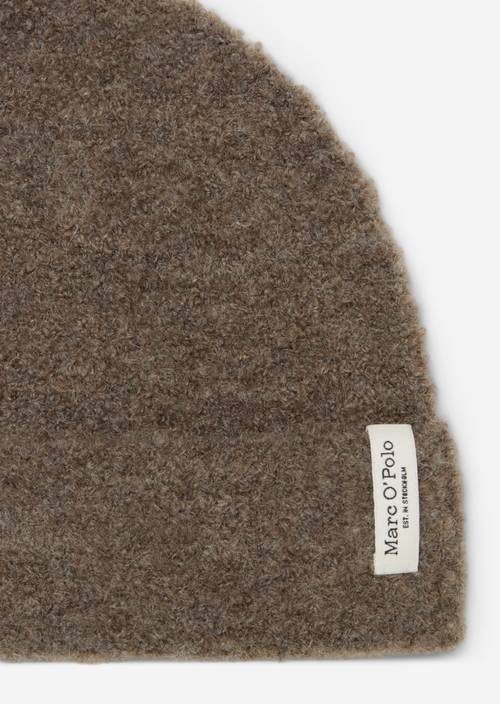 Bouclé Beanie Stone Taupe Melange - Product image 2