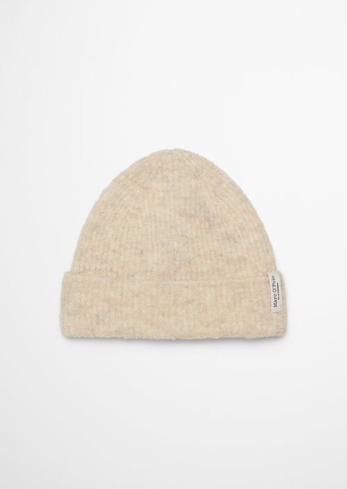 Bouclé Beanie — Light Stone Melange