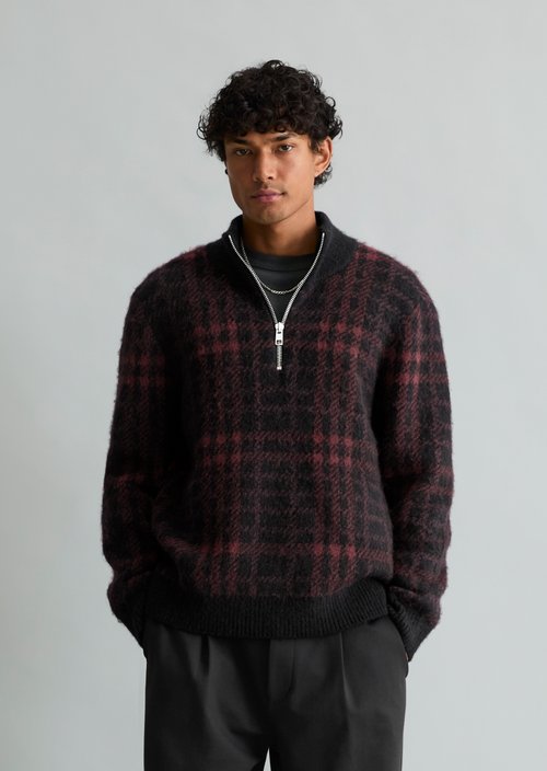 Jacquard Regular Sweatshirt — Black