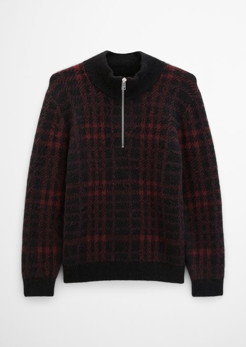 Jacquard Regular Sweatshirt — Black