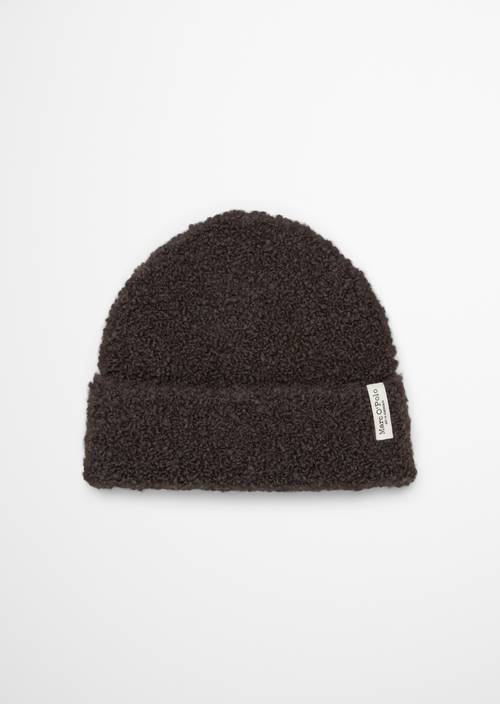 Bouclé Beanie Stone Brown Melange - Product image 1