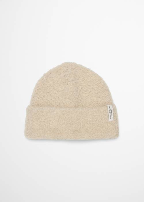 Bouclé-muts Light Stone Melange - Product afbeelding 1