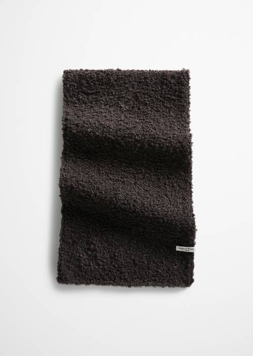 Écharpe bouclée Stone Brown Melange en vue de face