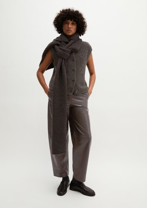 Bouclé-Schal — Stone Brown Melange