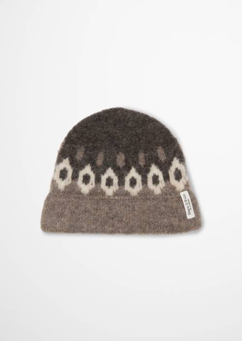 Jacquard Beanie Dark Brown - Product image 1