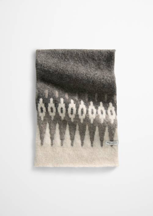 Jacquard-sjaal Dark Brown in vooraanzicht