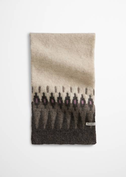 Sciarpa jacquard Light Beige in vista frontale