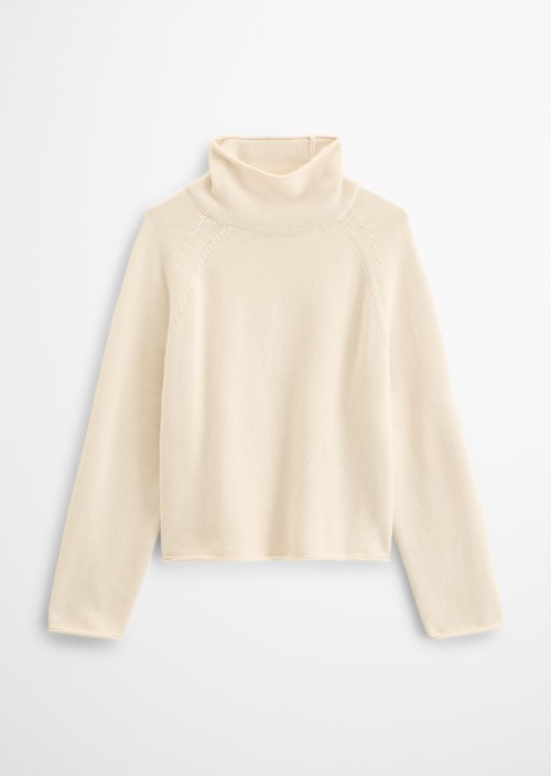 Loose-fitting turtleneck sweater — Chalky Sand