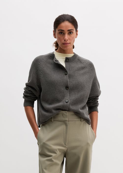 Regular Cardigan — Middle Grey Melange