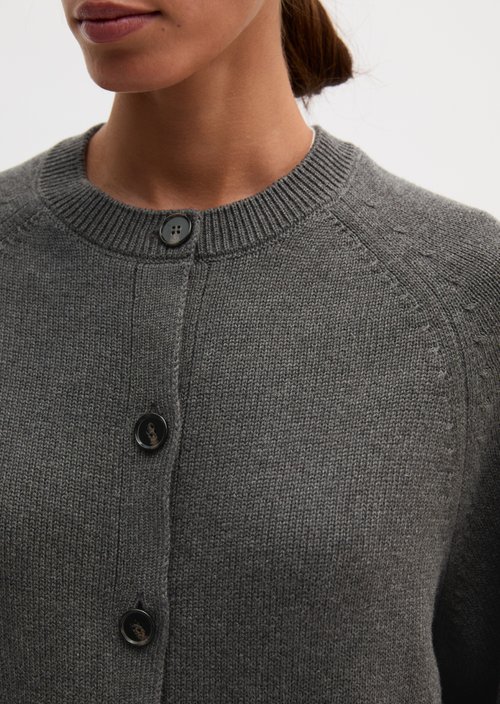 Regular Cardigan — Middle Grey Melange