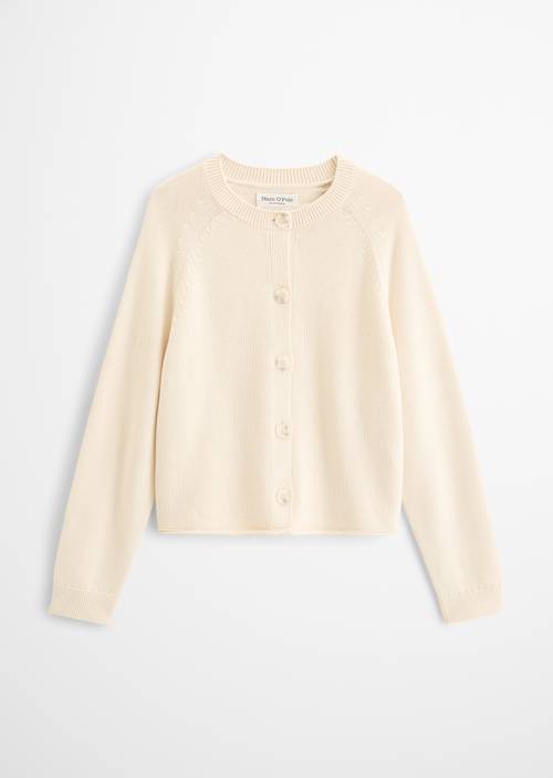 Regular Cardigan Chalky Sand in isolated view without model