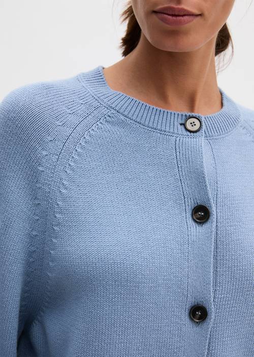 Cardigan coupe classique Clear Blue en vue détaillée