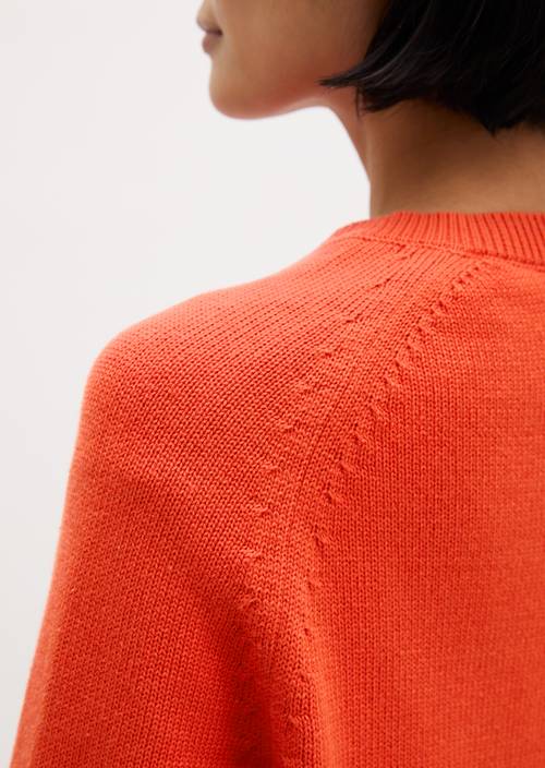 Vest, regular model Vivid Orange in detailaanzicht