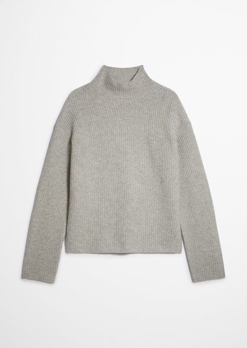 Ribbed Sweater, Regular Fit — Clear Grey Melange