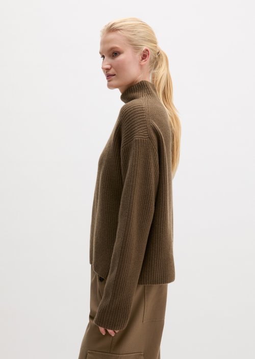 Ribbed Sweater, Regular Fit — Milky Brown