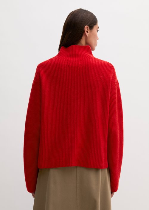 Ribbed Sweater, Regular Fit — Sunny Red