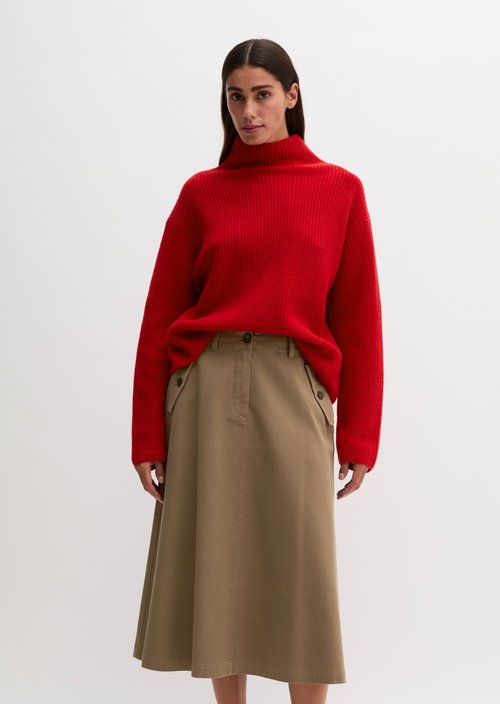 Ribbed Sweater, Regular Fit — Sunny Red