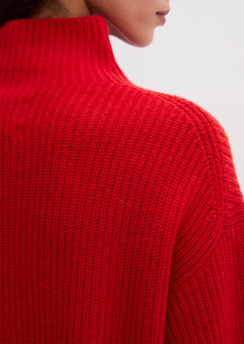 Ribbed Sweater, Regular Fit — Sunny Red