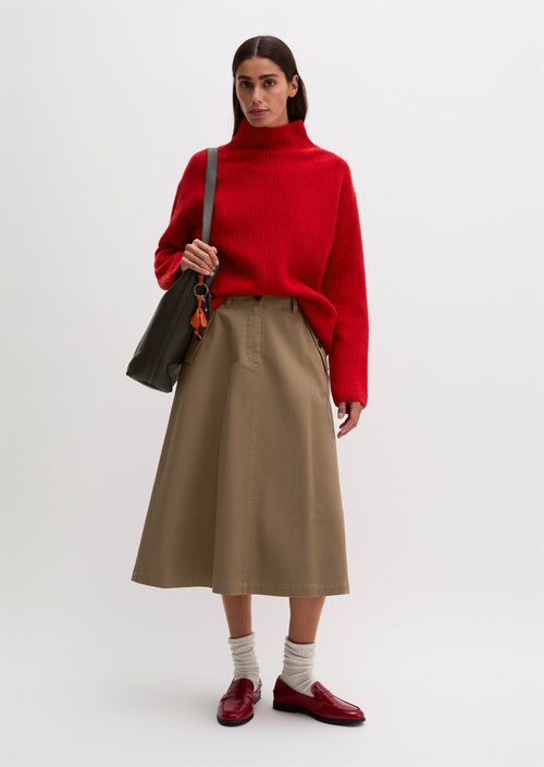 Ribbed Sweater, Regular Fit — Sunny Red