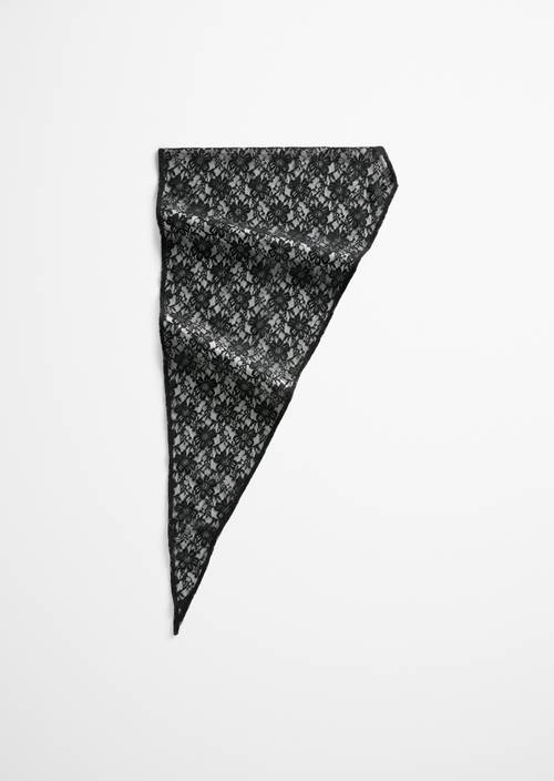 Spitzenschal Black in Frontalansicht
