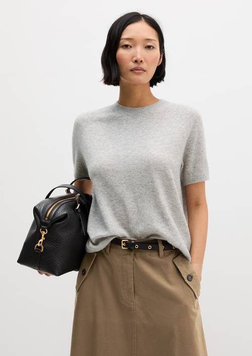 Regular-Fit Cashmere Sweater Clear Grey Melange in front view
